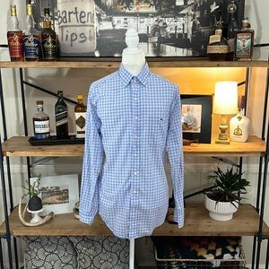 Vineyard Vines Slim Fit Tucker Shirt Medium Baby Blue/Light Pink